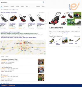 Paid search results