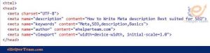 Meta description HTML