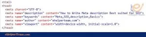 Meta description HTML