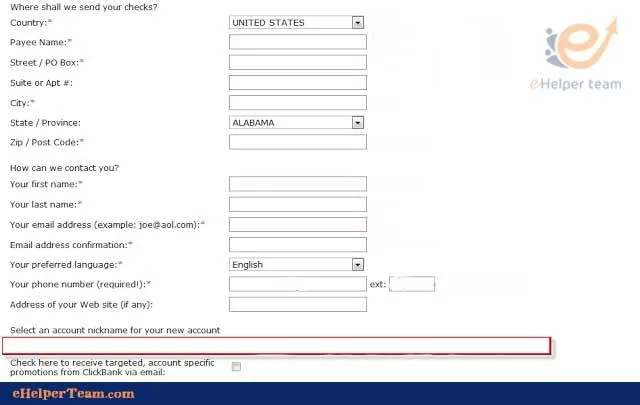 ClickBank the secrets of registration and profit by photo 3 information about regestration
