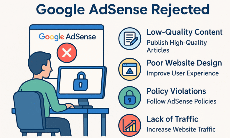 Reasons why google AdSense rejected the website and how to solve the this problem 4 google AdSense rejected