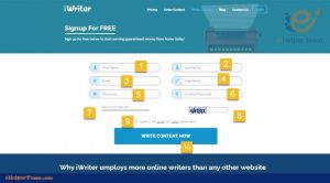 register in iWriter to earn