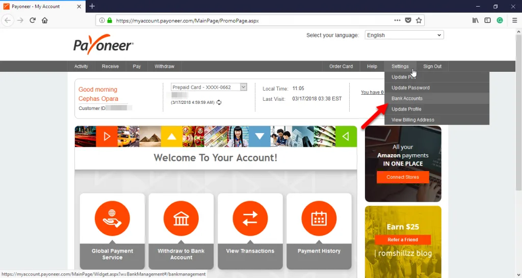 all what you need to know about Payoneer account 1 Payoneer account