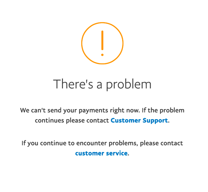 PayPal problems