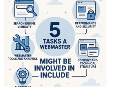 5 tasks a webmaster might be involved in include from google 12 tasks a webmaster might be involved in include