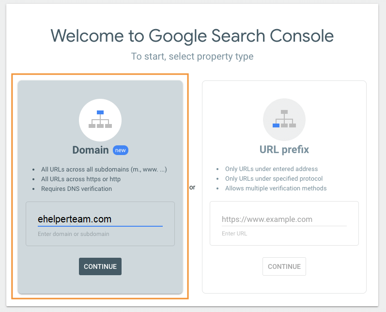 Google search console verify