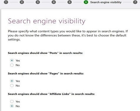 Search engine visibility