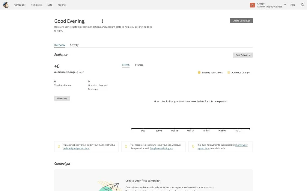 Campaigns MailChimp - Let’s create an account to start 5 Campaigns MailChimp
