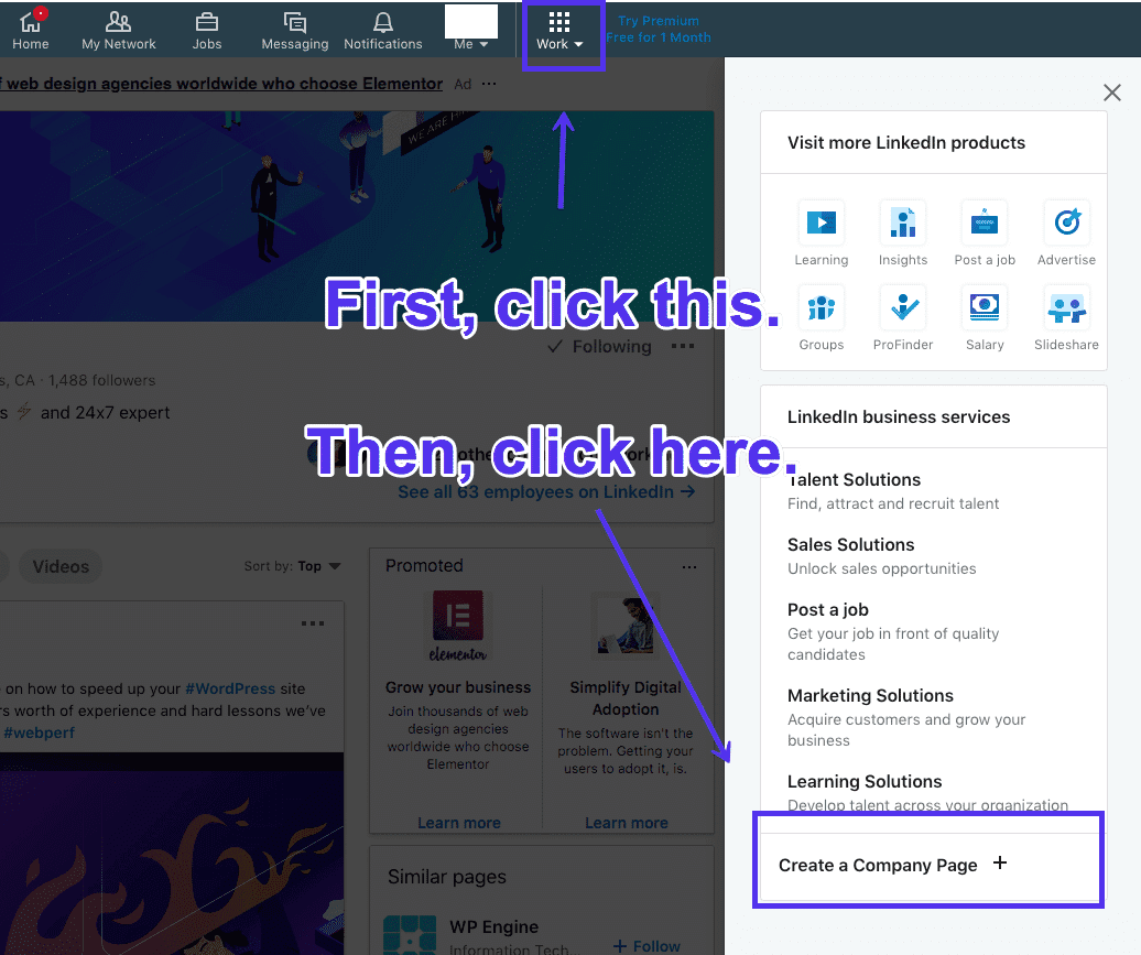 Creating a LinkedIn company page