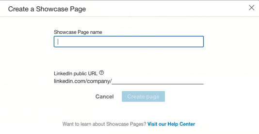 LinkedIn Showcase Pages