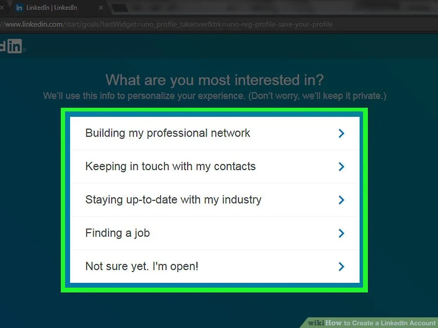 How to create a LinkedIn account step by step 3 create a linkedin account