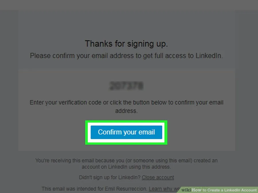 How to create a LinkedIn account step by step 4 Open the email address of your account