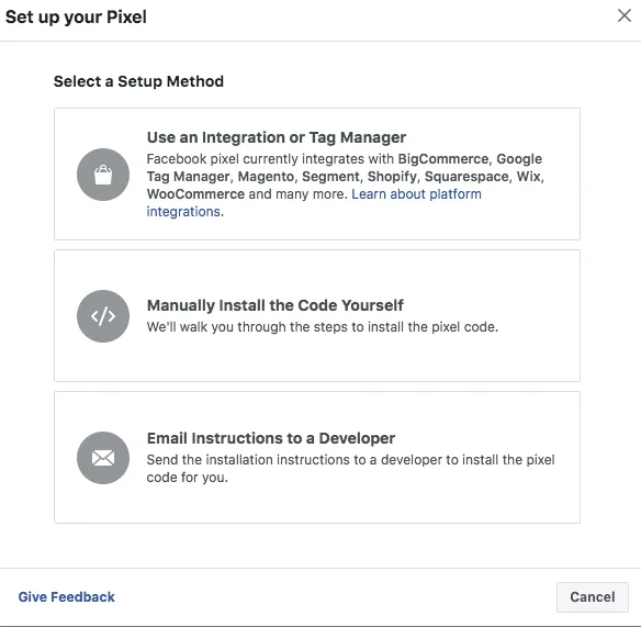 How to create a pixel in facebook by 5 steps 4 enter pixel code