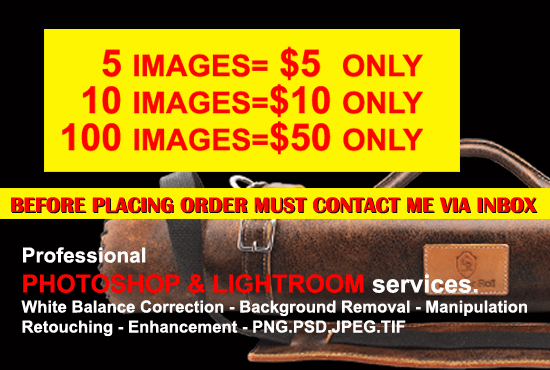 professional photoshop and lightroom editing