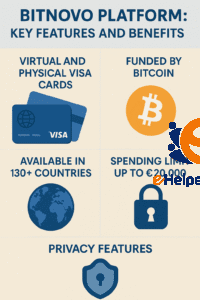 E-bank Bitnovo platform Convert Bitcoin currency to Visa Cards 1 Bitnovo platform