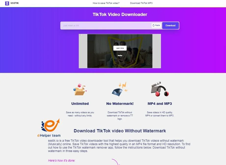 SSSTik.io: The Leading Tool for Downloading TikTok Videos Without Watermarks