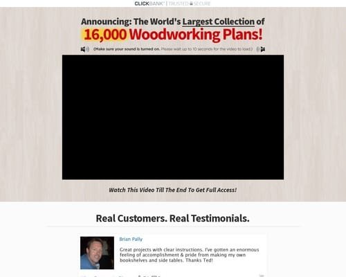 TedsWoodworking – Highest Converting Woodworking Site On The Internet!