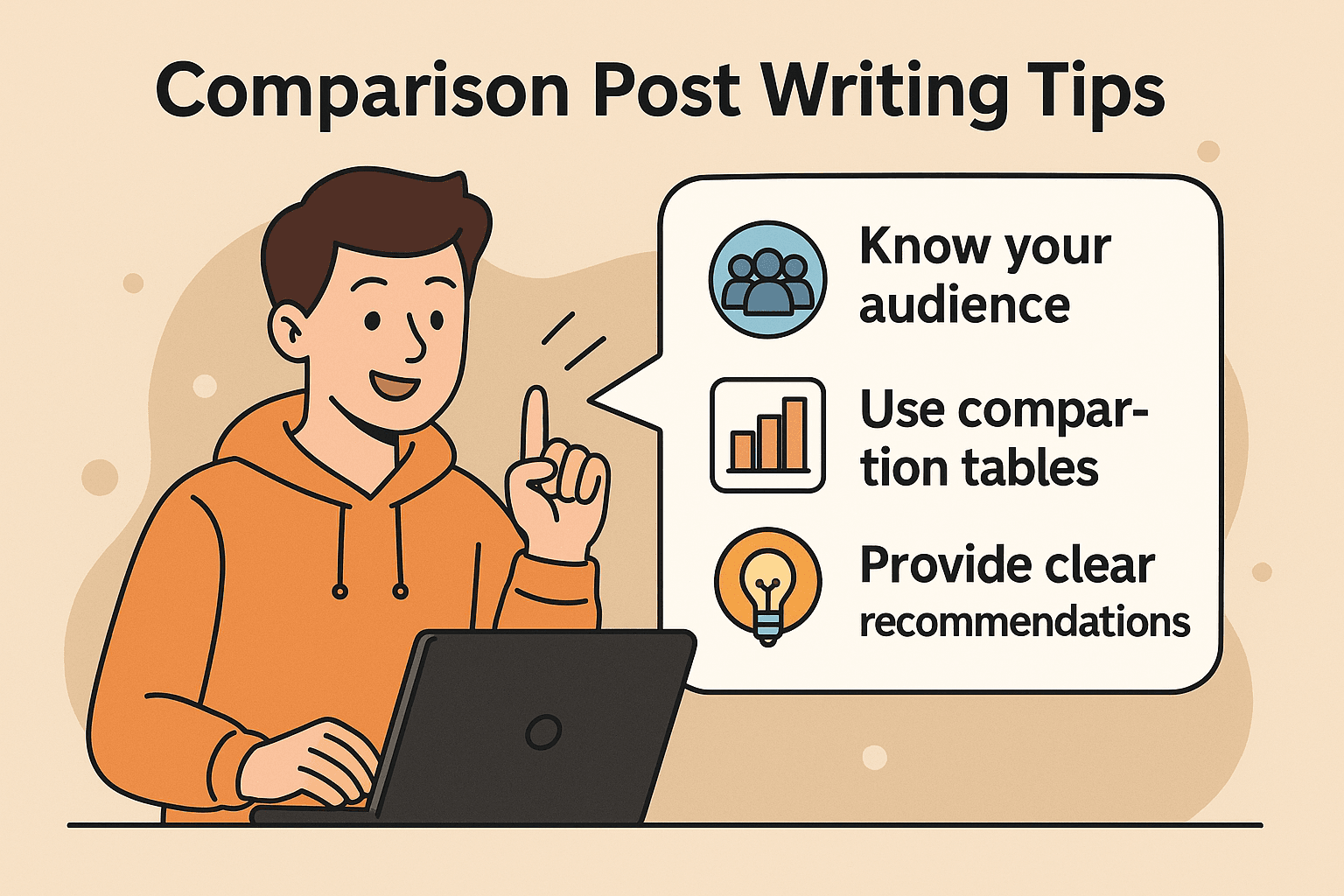 how to write a comparison post