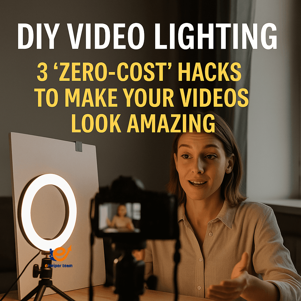 DIY Video Lighting: 3 Zero-Cost Hacks to Instantly Upgrade Your Videos diy video lighting