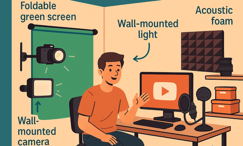 small room youtube studio