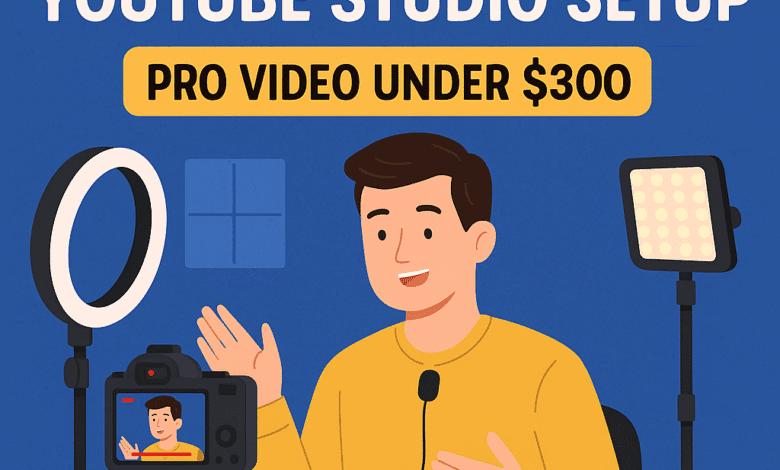 budget youtube studio setup