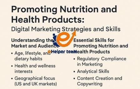 Promoting Nutrition and Health Products: Digital Marketing Strategies and Skills Promoting Nutrition and Health Products