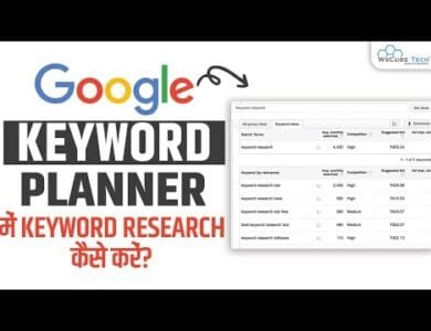 Google Keyword Planner: How to use Google Keyword Planner for Keyword Research - Fully Explained