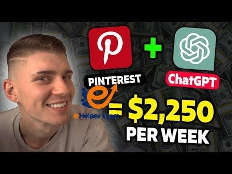 Pinterest Affiliate Marketing + ChatGPT = $2,250 a Week Even as a Beginner!