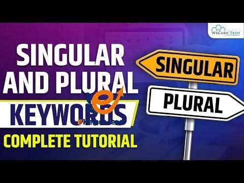 Singular and Plural Keywords Kya Hai | What are the Types of Keywords | SEO Keyword Tutorial