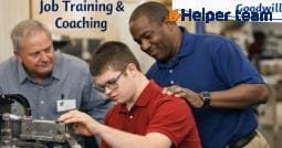 What types of job opportunities are available for people with disabilities at Goodwill Industries?