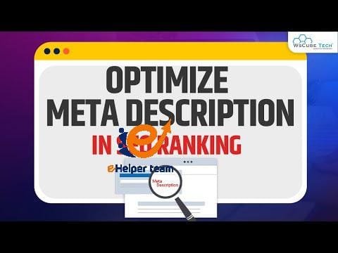 Meta Description Optimization - How to Write SEO Friendly Meta Description | SEO Tutorial